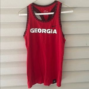 Georgia Nike dri-fit red tank top
